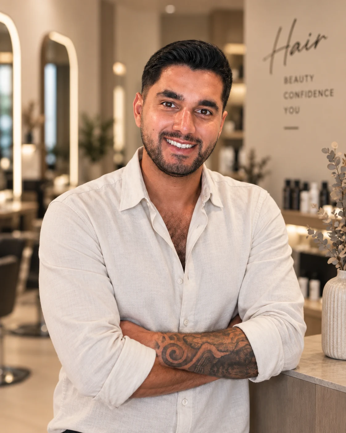 Jean Pierre, Inhaber von Hair by JeanPierre, im Salon